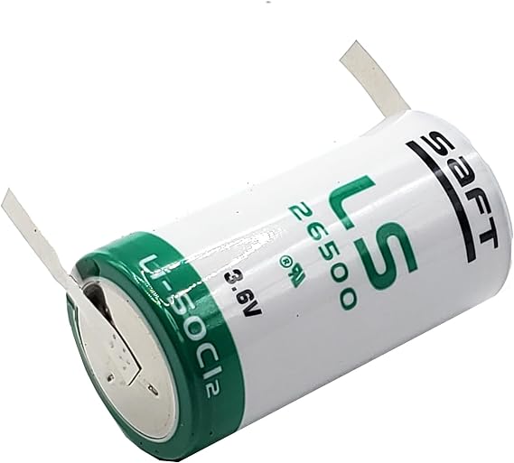 Saft LS26500 TAB C Battery 3.6V 7700mAh Lithium Thionyl Chloride for Patient Monitoring, Respirators/Oxygen Concentrators, RFID Tracking, Asset Tracking, Theft Prevention MFG PN 700068