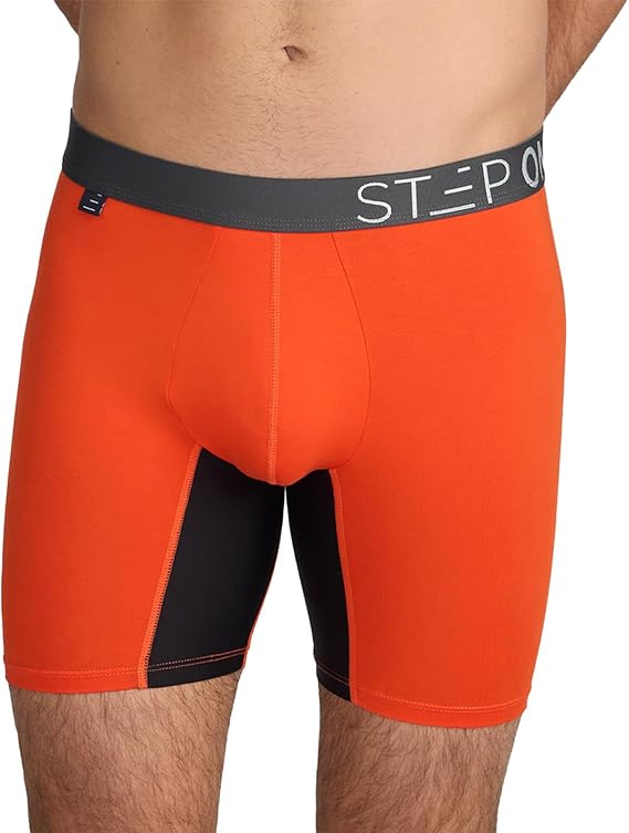 STEP ONE Mens Boxer Briefs, 1 Pair, Anti Chafing Mens Underwear, Comfortable Moisture-Wicking Boxers for Men with 3D Pouch