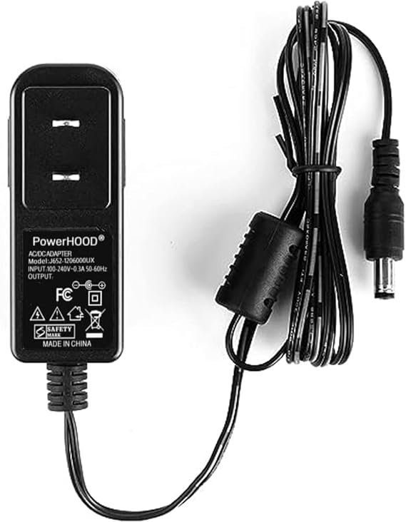 12V AC Power Adapter Compatible with ZIDOO Z9X PRO Z20 PRO Z9XULTRA Z30 PRO Z9X8K Z9GULTRA 4K 8K UHD Media Player 12.0 VDC Class 2 Switching Power Supply Cord Cable Wall Home Charger PSU