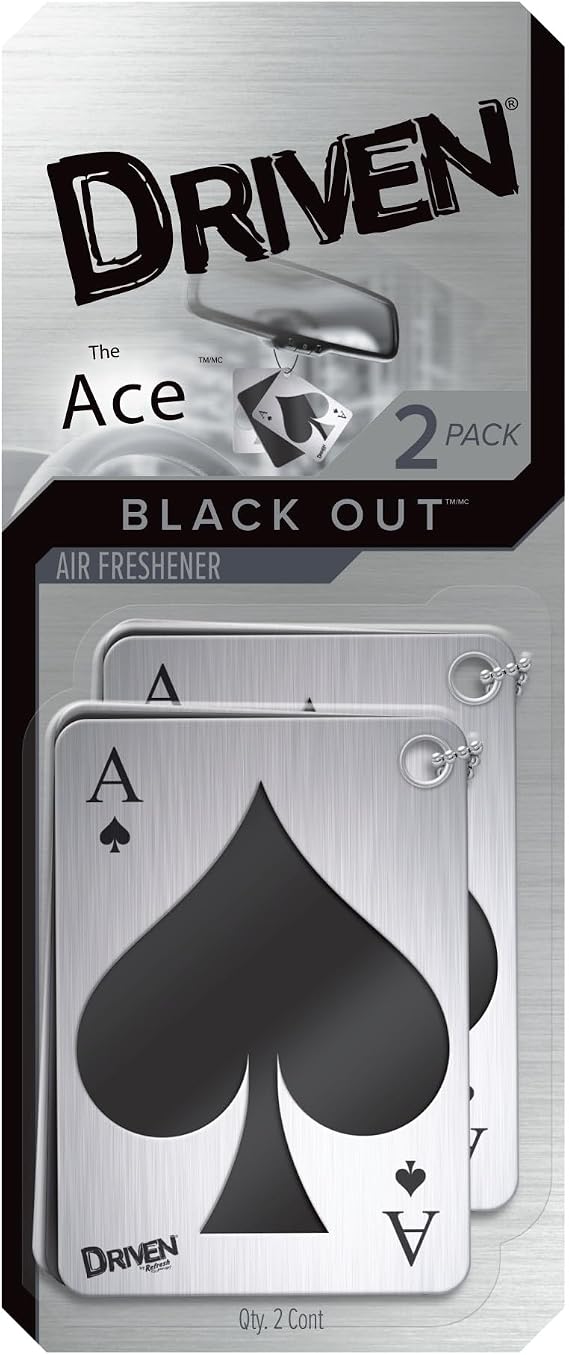 Driven Novelty Air Freshener (Black Out Scent, 2 Pack)