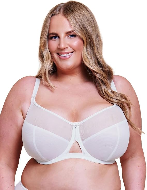 Curvy Kate Women's Victory Side Support Multi Part Cup Bra, CK9001, White, 40HH