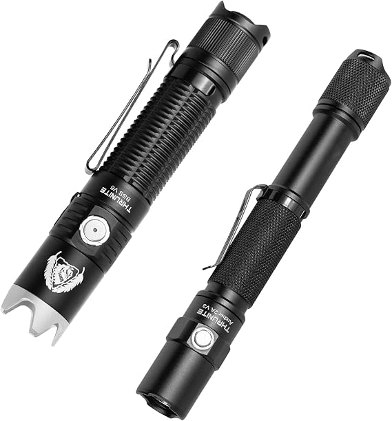 ThruNite 2PCS Flashlight BundleBSS V6 Bright Tactical Flashlight Cool White/Archer 2A V3 AA Battery Flashlight Cool White