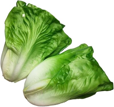 Lorigun Artificial Lettuce, Fake Vegetable, Artificial Vegetables for Decoration, Home Kitchen Decor, PU Vegetable 2 Pcs