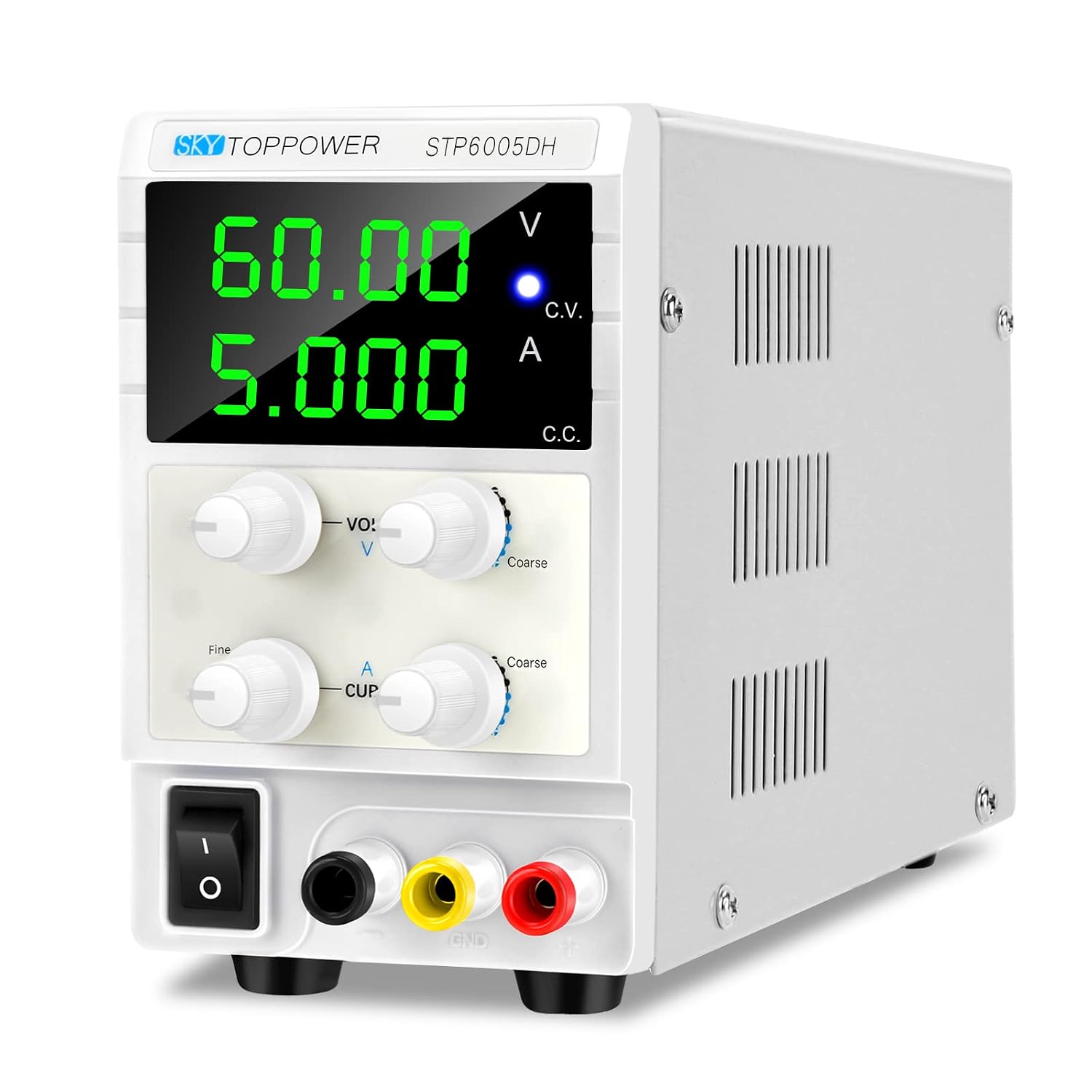 Stabilized Power Supply Variable DC Power Supply 0-60V 0-5A 4-Digit Voltage and Current Display Switching Power Supply Automatic Switching Multiple Protections Low Noise for Repair for Laboratory for