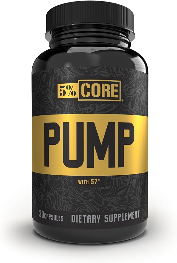 5% Nutrition Core Pump Caps, Nitric Oxide Booster Capsules (30 Count)