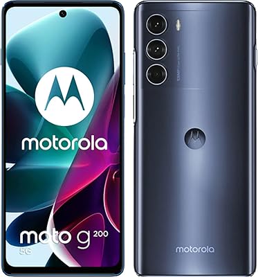 Motorola Moto G200 Dual-SIM 128GB ROM  8GB RAM GSM Only | No CDMA Factory Unlocked 5G Smartphone Stellar Blue - International Version