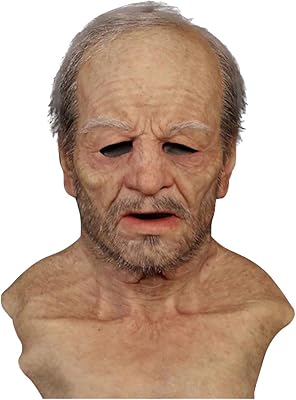 Realistic Old Man Mask Bald Man Latex Mask Realistic Face Mask Halloween Party Cosplay Party Costume Mask