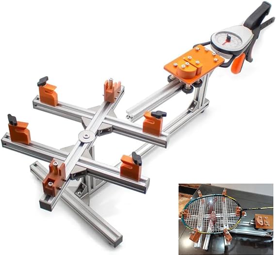 Badminton Racket Stringing Machine, Winch Type Personal Stringing Tools, 20-32LB DIY Racket Frame Threading Machine for Badminton, Tennis, and Squash Rackets