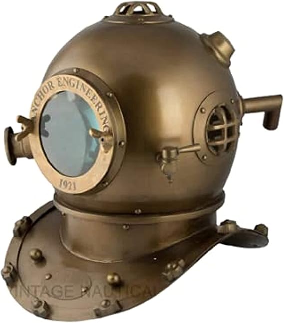 Navy Divers Diving Helmet Antique Mark V Marine Scuba Diver Helmet 18" Decorative Display Piece
