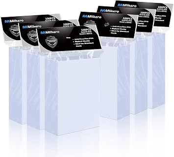Mlikero 6 Clear Acrylic Box and 600 White Sleeves