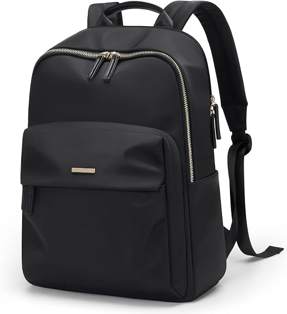 GOLF SUPAGS Laptop Backpack for Women Fits 14 Inch Notebook Casual Daypack Purse Work Travel College Bag (Black)