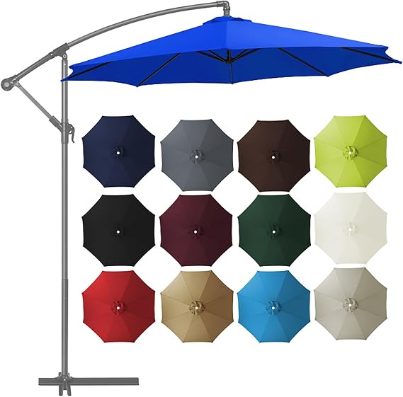 Replacement Parasol Covers, Sun Umbrella Replacement Cloth, 200cm/270cm/300cm, 6 Ribs/8 Ribs, Garden Parasol Sunshade Cover for Garden Patio Yard Beach Pool Market Table
