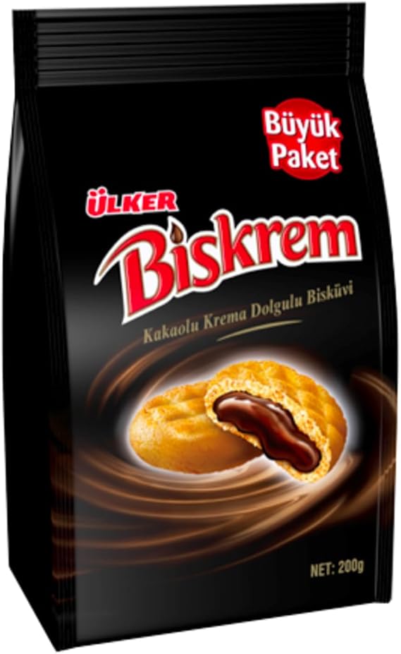 ÜLKER Biskrem Büyük Boy Kakaolu Bisküvi, 200 Gr
