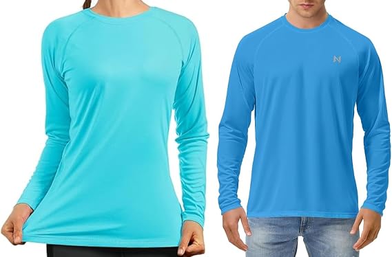 Sun Protection Shirts for Men and Womens UPF 50+ Long Sleeve Workout Running Shirts(Size:XL)