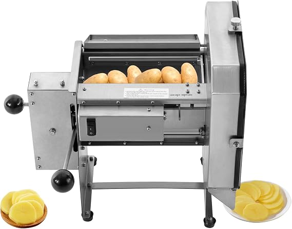 Electric Food Slicer,0-0.4 In Adjustable Thickness Slicer Machine, Commercial Onion Sweet Potato Slicing Machine,110V,96W,330.69lbs/h