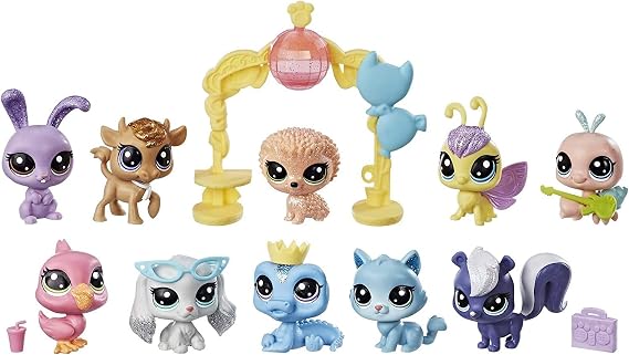 Littlest Pet Shop Sparkle Spectacular Collection Pack Toy, Includes 10 Glitter Pets, Ages 4 and Up