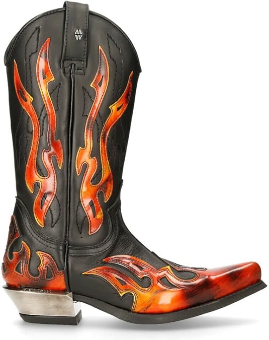 New Rock 7921 Men's Flame Western Cowboy Boots
