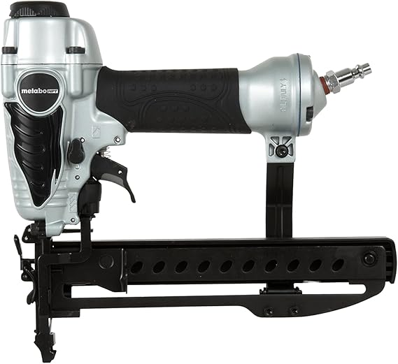 Metabo HPT Narrow Crown Stapler, 18 Gauge Pneumatic, N3804AB3 | Ergonomic Design, Finish Nailer, Furniture & Cabinetry Use, 1/2 to 1-1/2 in. Staples, Lightweight Trim Tool