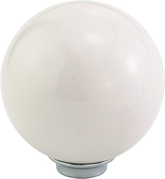 White Cue Ball Style Shift Stick Knob, Billiard Shape MT Car Gear Shifter Handle Fit Most Manual Automatic Transmissions