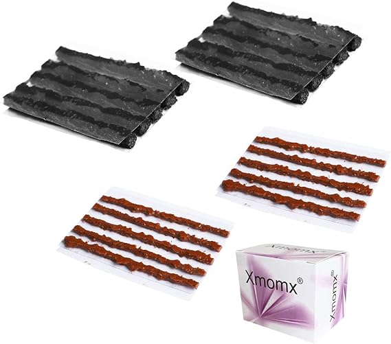 20 pcs for 2 Sizes Bike Tubeless Tire Repair Kit Strips Rope Refills Plugs 1.5 mm 3.5 mm Emergency Puncture Flat for Road Bikes Mountain Bikes