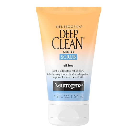 Neutrogena Deep Clean Gentle Daily Facial Scrub, 4.2 fl. Oz | Oil-Free daily facial scrub and cleanser