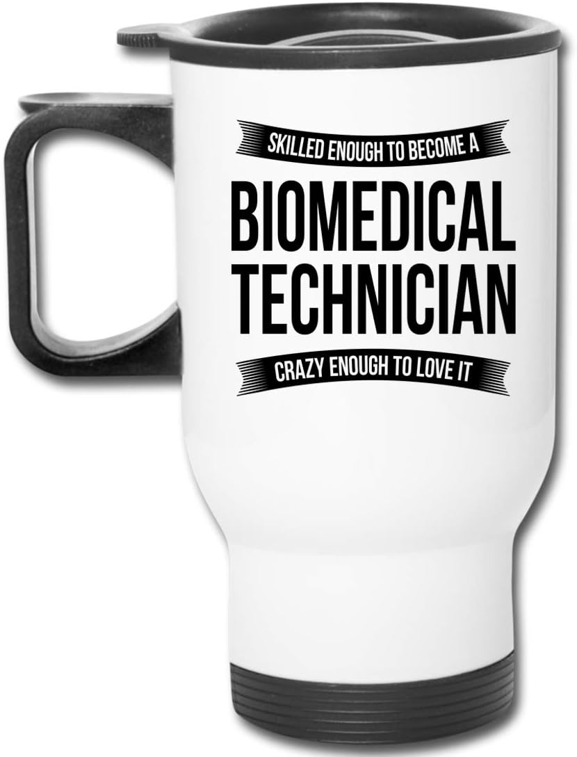 Biomedical Technician Travel Mug Gifts - Funny Appreciation Thank You For Men Women New Job 14 oz Mug White