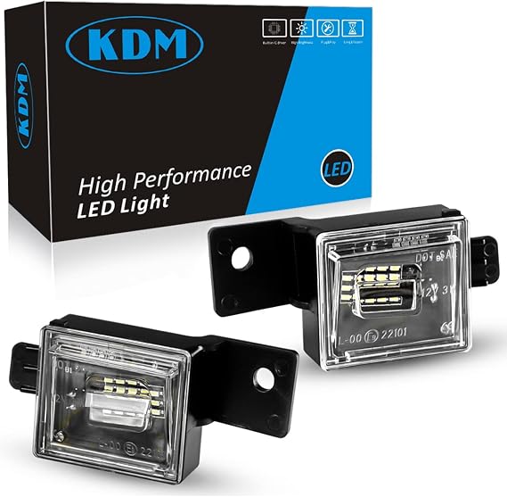 KDM License Plate Lights for 2014-2021 Chevy Silverado GMC Sierra 1500 2500