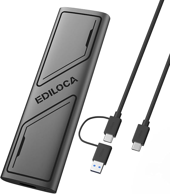 Ediloca EP1000 External Hard Drive 1TB,Portable Ssd,External Solid State Drives Up to 1000MB/s Read, Storage Expansion, Compatible w/USB-C Smartphones, PC, Mac, Tablets, Sleek & Sturdy Design