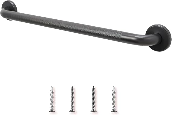 Grab Bar for Bathtub Shower - Stairs Bed Toilet Bathroom / Stand Assist & Safety Handrail / 304 Stainless Steel / Knurled / Oil Rubbed Bronze / 30"