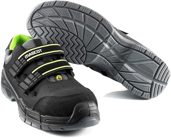 Mascot F0107-937-09-838 Alpamayo Safety Shoe, W8/38, Black