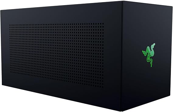 Razer Core X V2 External Graphics Enclosure eGPU: Supports Windows 11 Thunderbolt 4/5 and USB 4 Laptops and Devices - 4 Slot Wide NVIDIA AMD Graphics Card PCIe 4.0 Support - 140W PD via USB C | 4-slot wide NVIDIA AMD card support PCIe 4.0, compatible with Windows 11 Thunderbolt 4/5, USB 4 laptops and devices