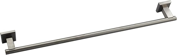 Premium Modern Single Towel Bar Rack w/Square Base (24 Inches)- Brushed Finish, Made from Stainless Steel, Water and Rust Proof, Wall Mounted, Easy to Install