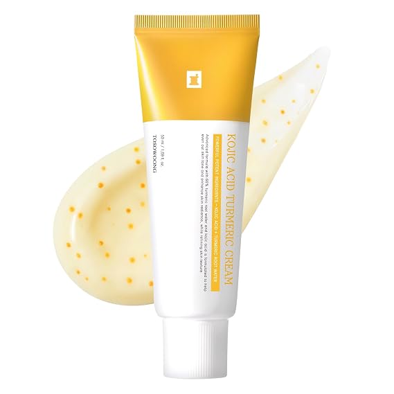 TOSOWOONG Kojic Acid Turmeric Cream for Dark Spots & Hyperpigmentation