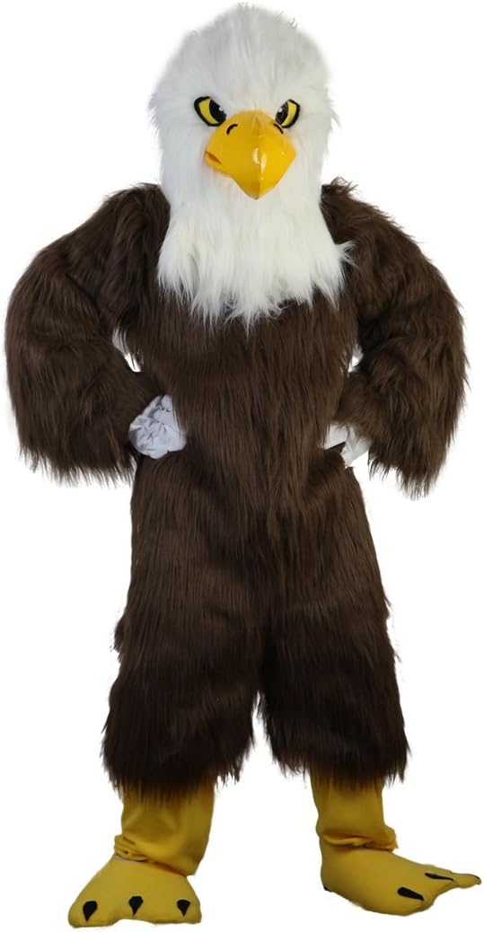 White Head Brown Eagle Costume Mascot Cartoon For Performance Fursuit