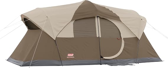 Coleman WeatherMaster Camping Tent with Rainfly & Room Divider, Spacious Weatherproof Family Tent with Carry Bag