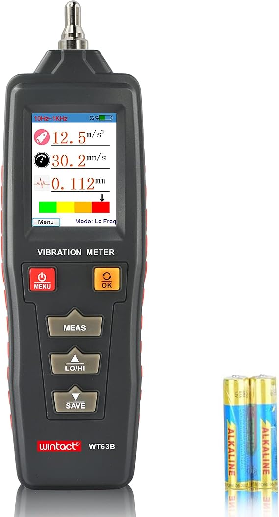 Wintact Handheld Vibration Meter, Digital Vibration Analyzer Tester
