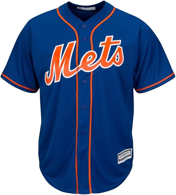 Majestic New York Mets Alternate Blue Cool Base Jersey (Small)