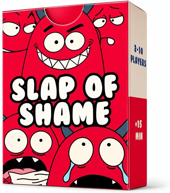Slap of Shame Fast Slap Card Game for Adults | Dares & Group Challenges | Funny Party Game for Game Night, Bachelorette & Friends Groups | 2-10 Players