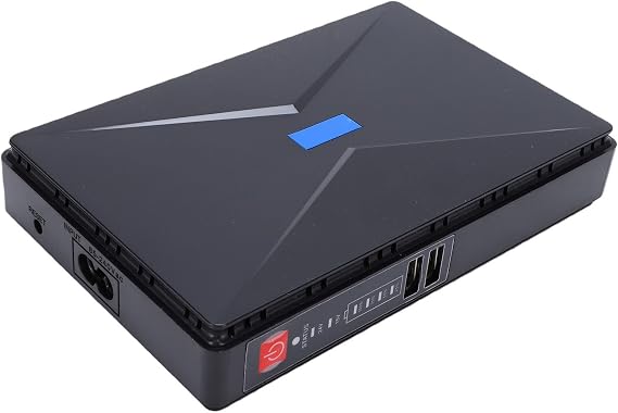 Eujgoov Mini UPS 8800mAh Uninterruptible Power Supply Backup Power for Router Modem with 5H Runtime 18W Output DC USB POE Ports for Internet WiFi Security Camera CPAP (US Plug)