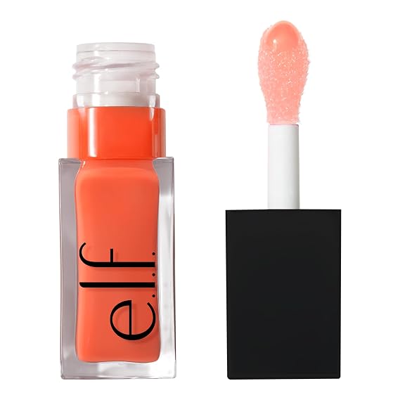 e.l.f. Glow Reviver Lip Oil, Tinted, Hydrating & Non-Sticky, Coral Fixation