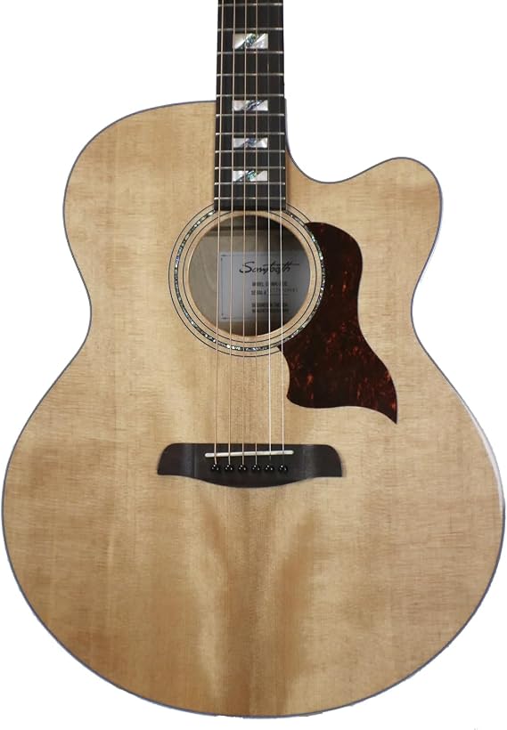 Sawtooth Maple Series Acoustic-Electric Cutaway Spruce Top Jumbo Cutaway Guitar with Flame Maple Back and Sides