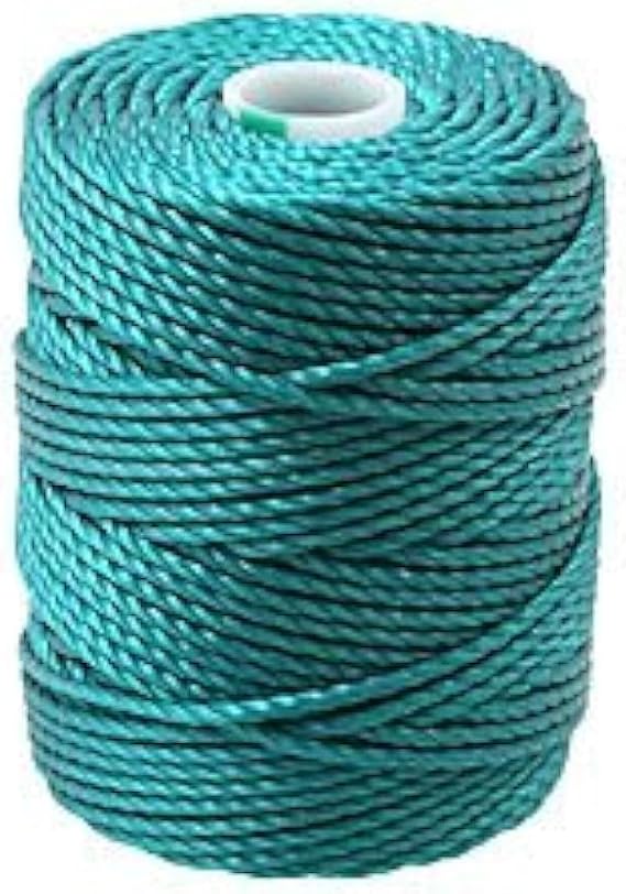 C-LON Tex 400 Heavy Weight Bead Cord, Teal - 1mm, 39 Yard Spool