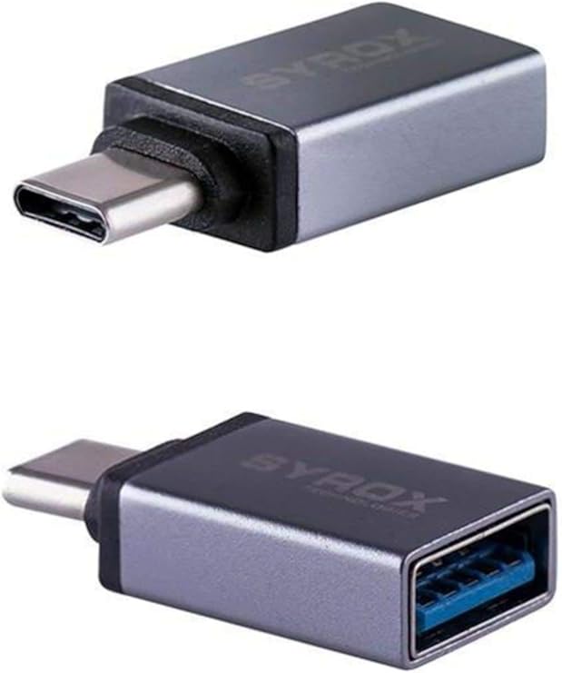 SYROX Type C USB 3.1 to USB 3.0 Converter OTG Converter Adapter Compatible with Metal MacBook, iPad Air 2020, iPad Pro, Surface Pro, XPS and More - USB to USB C Adapter, Up 5Gbps