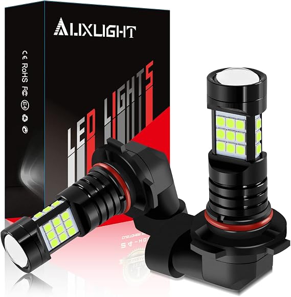 AUXLIGHT 9006 LED Fog Light DRL Bulbs, 2400 Lumens Extremely Bright HB4 9006LL 9006XS Bulbs Replacement for Cars, Trucks, Ice Blue