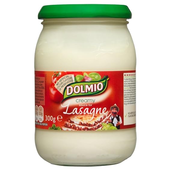 Dolmio Creamy White Lasagne Sauce - 300g - Single Jar (300g x 1 Jar)