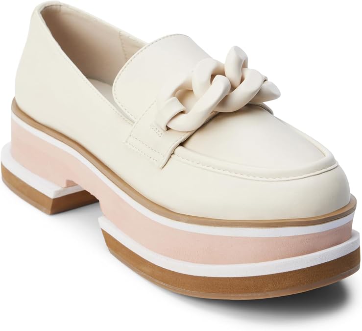 Coconuts by Matisse Womens Madison Platform Slip On Loafers Casual - Off White