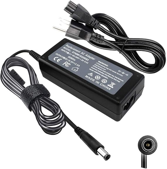 18.5V 3.5A 65W AC Adapter Charger Compatible with HP Pavilion G4 G6 G7 G32 G42 G56 G60 G61 G62 G71 G72 DV3 DV4 DV5 DV6 DV7 DM4 M6 M7 Series Compaq Presario CQ56 CQ57 CQ58 CQ62 CQ61 CQ60 Power Supply | KT60W185350B3