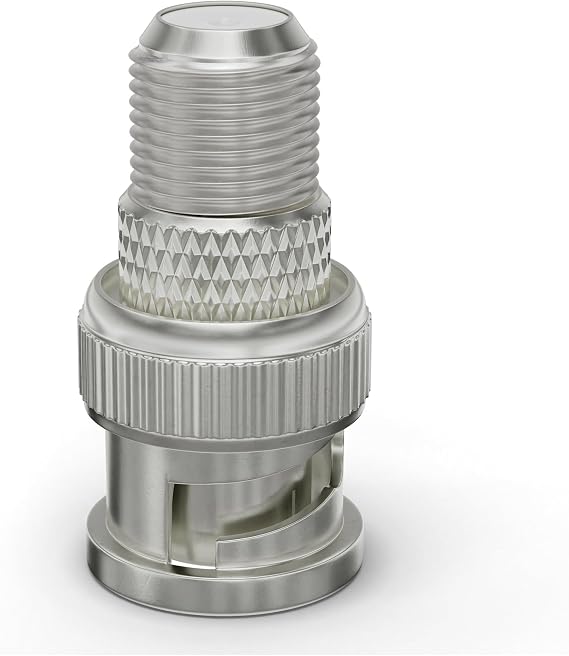 THE CIMPLE CO - RF (F81) to BNC Adapters for Coaxial Cables - BNC Male to Female F-Pin Connectors, Adapters, and Couplers for RG11, RG6, RG59, RG58, SDI, HD-SDI, CCTV - 4 Pack