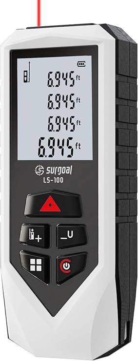 Laser Distance Measure Backlit LCD Measuring Tool 328FT