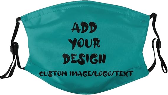 Custom Face Masks Personalized Add Your Own Image/Text Mouth Mask Filter Slot Reusable Face Cover for Unisex Men Women